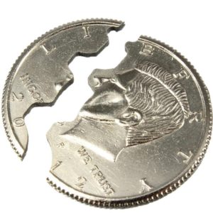 Moeda Mordida de Half Dolar (versão econômica)